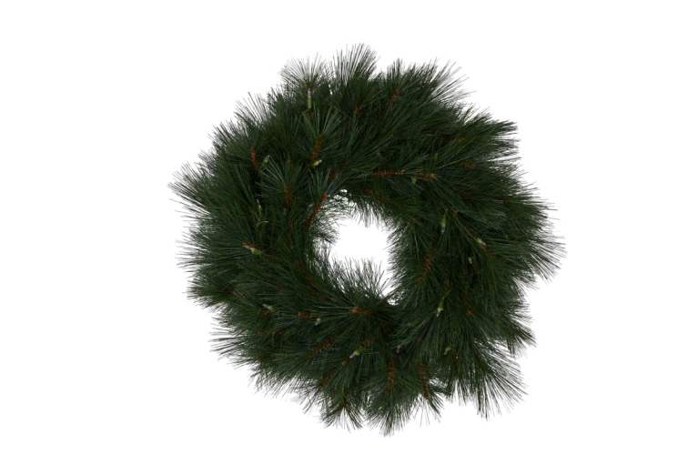christabelle 61cm long needle christmas wreath with lights
