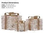 christabelle set of 3 battery operated golden christmas gift boxes w/warm white led lights indoor decorative holiday christabelle set of 3 battery operated golden christmas gift boxes w/warm white led lights indoor decorative holiday