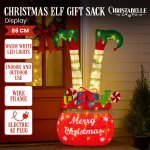christabelle elf in gift sack christmas display warm white led lights 86cm for decoration w/wire frame construction christabelle elf in gift sack christmas display warm white led lights 86cm for decoration w/wire frame construction
