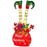 christabelle elf in gift sack christmas display warm white led lights 86cm for decoration w/wire frame construction christabelle elf in gift sack christmas display warm white led lights 86cm for decoration w/wire frame construction