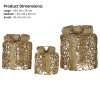 christabelle set of 3 battery operated golden cylindrical christmas gift boxes w/warm led lights indoor holiday present