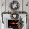 national tree company 274cm pre lit snowy stamford spruce battery operated christmas garland w/led lights & timer national tree company 274cm pre lit snowy stamford spruce battery operated christmas garland w/led lights & timer