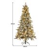 national tree company snowy stamford spruce 7.5ft christmas tree multi functional white coloured led lights & foot pedal