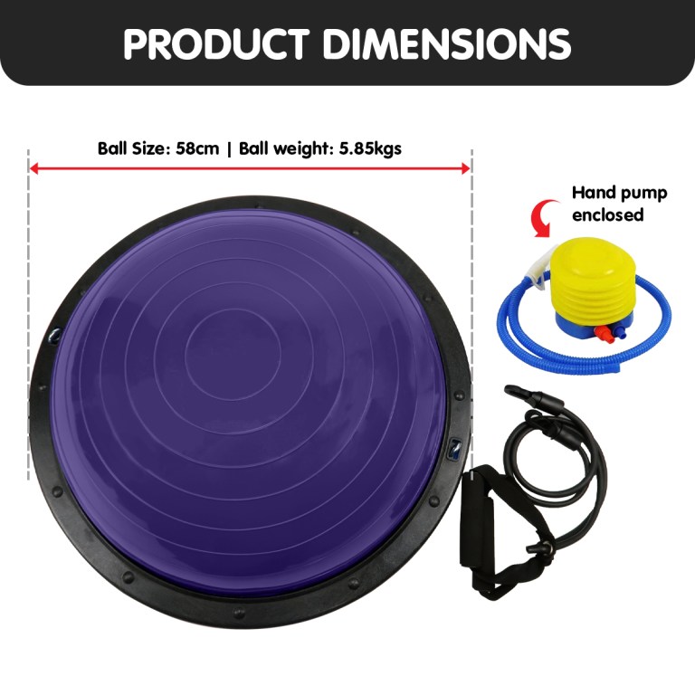powertrain fitness yoga ball home gym workout balance trainer purple