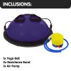 powertrain fitness yoga ball home gym workout balance trainer purple powertrain fitness yoga ball home gym workout balance trainer purple