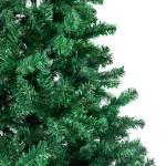 Close-up of a lush green artificial Christmas tree.