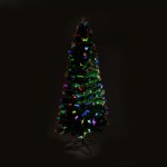 Colourful Christmas tree with vibrant lights