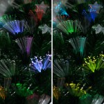 Fibre optic Christmas tree lights glowing vibrantly.