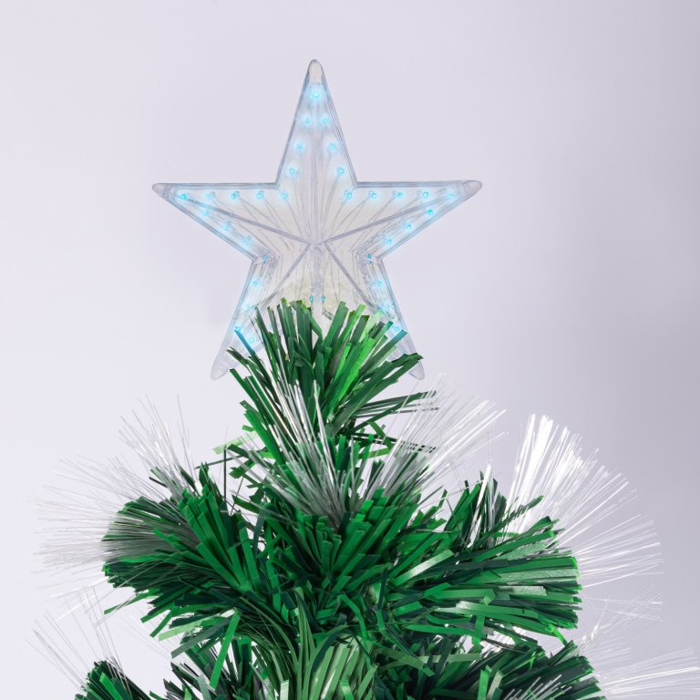 Star topper on Christmas tree