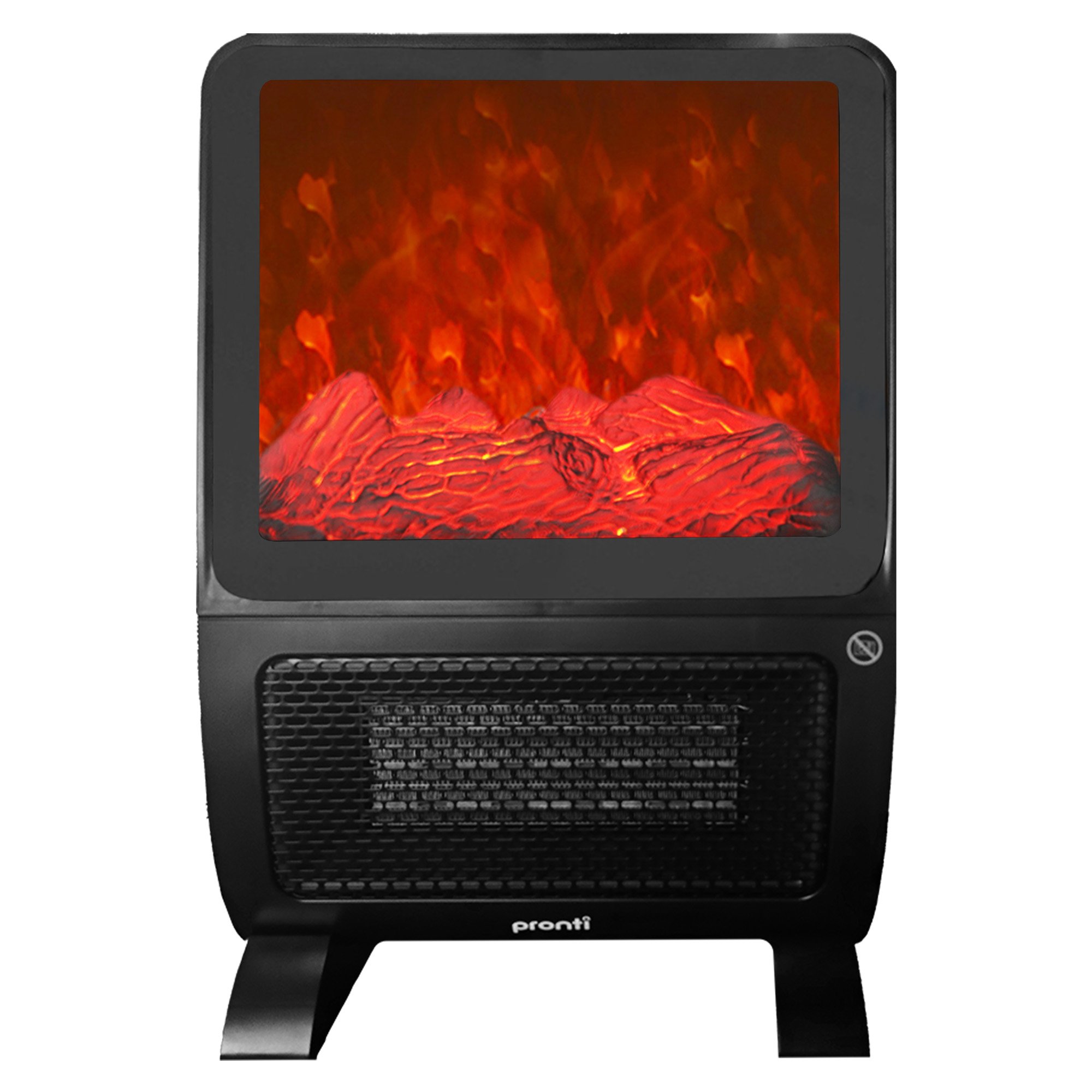 Electric heater with realistic fireplace effect