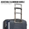 Suitcase with adjustable aluminium handle.