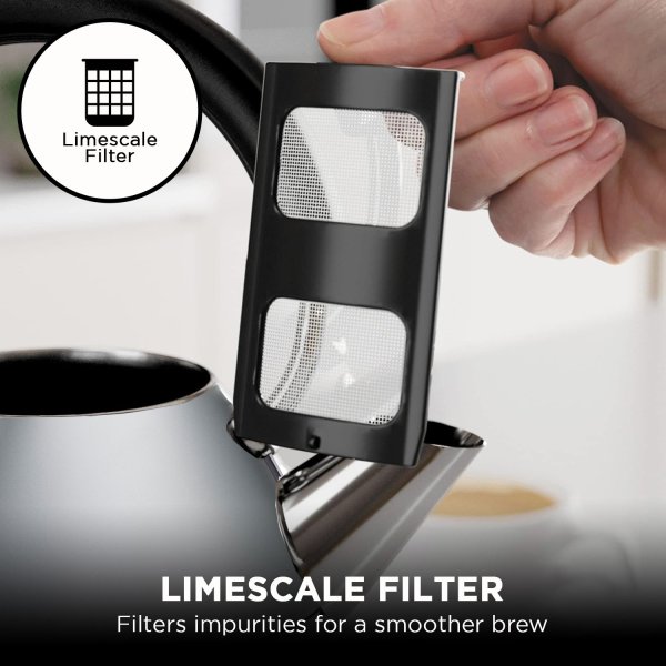 Limescale filter for kettle, improves brew quality.