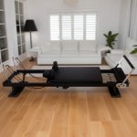 powertrain aria steel foldable pilates board reformer multifunctional core exercise set ab trainer with platform extender sitting box jumpboard and footbar for indoor outdoor full body fitness home