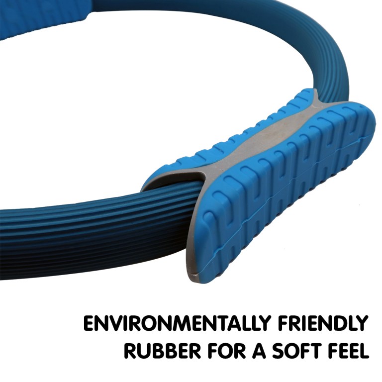 powertrain pilates ring band yoga home workout exercise band blue