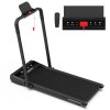 powertrain k500 walking pad treadmill 2 in 1 foldable walking & running machine w/2.5hp motor dual led displays 2 level