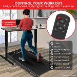 powertrain k500 walking pad treadmill 2 in 1 foldable walking & running machine w/2.5hp motor dual led displays 2 level