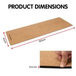 powertrain cork yoga mat with carry straps home gym pilates plain