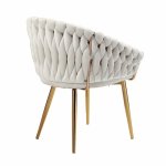serenità ivory modern velvet dining chairs, upholstered living room chair with woven back and golden metal legs, mid century accent set of 2(ivory) serenità ivory modern velvet dining chairs, upholstered living room chair with woven back and golden metal legs, mid century accent set of 2(ivory)