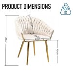 serenità ivory modern velvet dining chairs, upholstered living room chair with woven back and golden metal legs, mid century accent set of 2(ivory) serenità ivory modern velvet dining chairs, upholstered living room chair with woven back and golden metal legs, mid century accent set of 2(ivory)