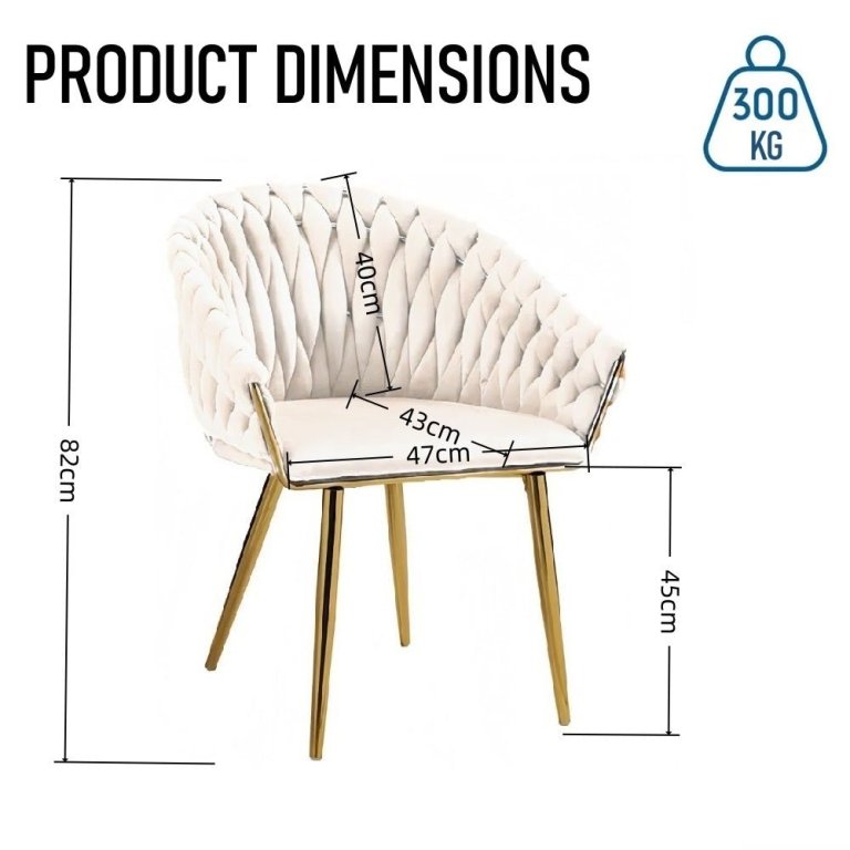 serenità ivory modern velvet dining chairs, upholstered living room chair with woven back and golden metal legs, mid century accent set of 2(ivory) serenità ivory modern velvet dining chairs, upholstered living room chair with woven back and golden metal legs, mid century accent set of 2(ivory)