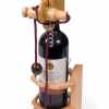 Wooden wine bottle puzzle holder.