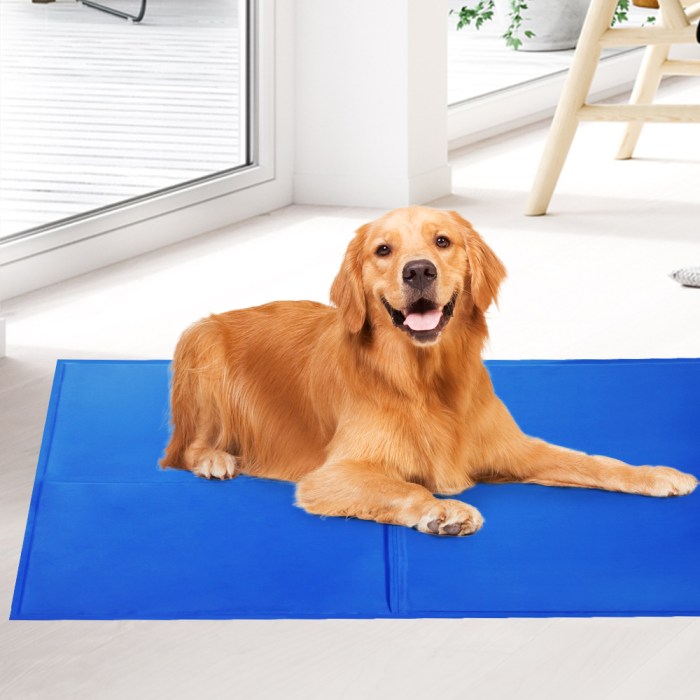 2x pet cooling bed gel mat dog cat non toxic cool pad puppy cold summer 50x40 cm