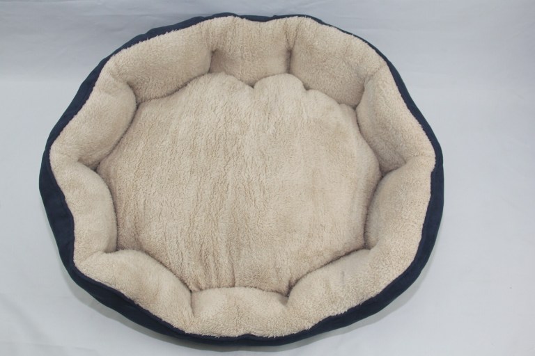 yes4pets blue / grey washable fleece soft pet dog puppy cat bed large