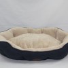 yes4pets blue / grey washable fleece soft pet dog puppy cat bed large