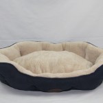 yes4pets blue / grey washable fleece soft pet dog puppy cat bed large