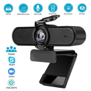 2K webcam with mic and autofocus features