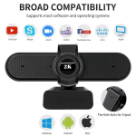 2K webcam with broad compatibility for platforms.