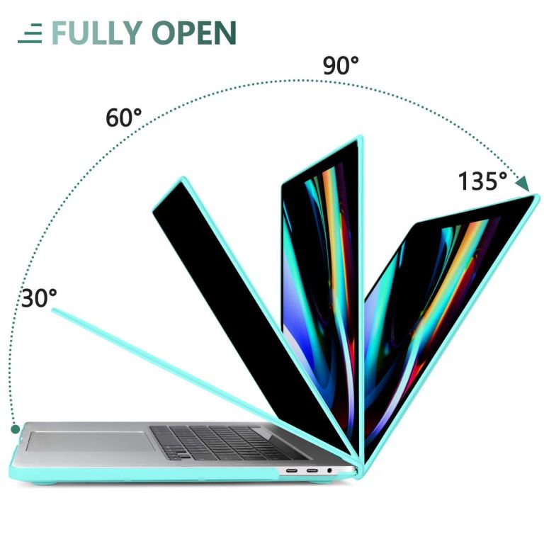 Turquoise Hard Shell Case for 13 MacBook Pro M1 M2