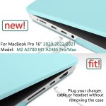 suitable for macbook pro 16 inch case 2023 2022 2021 m2 a2780 a2485 m1 pro/max hard shell case keyboard cover turquoise MacBook Pro 16 Hard Shell Case & Keyboard Cover - Turquoise