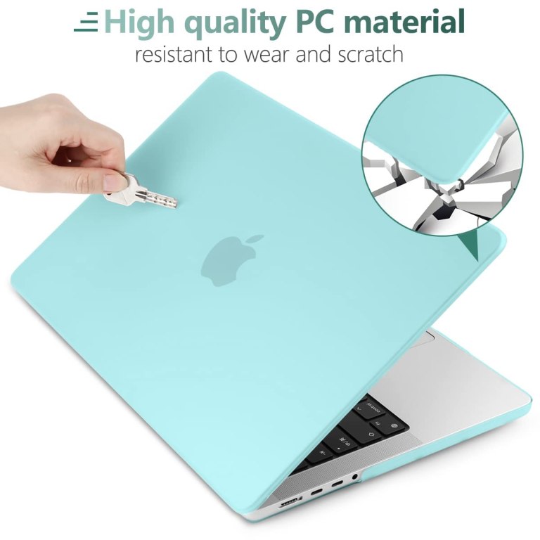 suitable for macbook pro 16 inch case 2023 2022 2021 m2 a2780 a2485 m1 pro/max hard shell case keyboard cover turquoise MacBook Pro 16 Hard Shell Case & Keyboard Cover - Turquoise