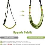 green fitness yoga strap band waist trainer leg door swing adjustable ballet dancer