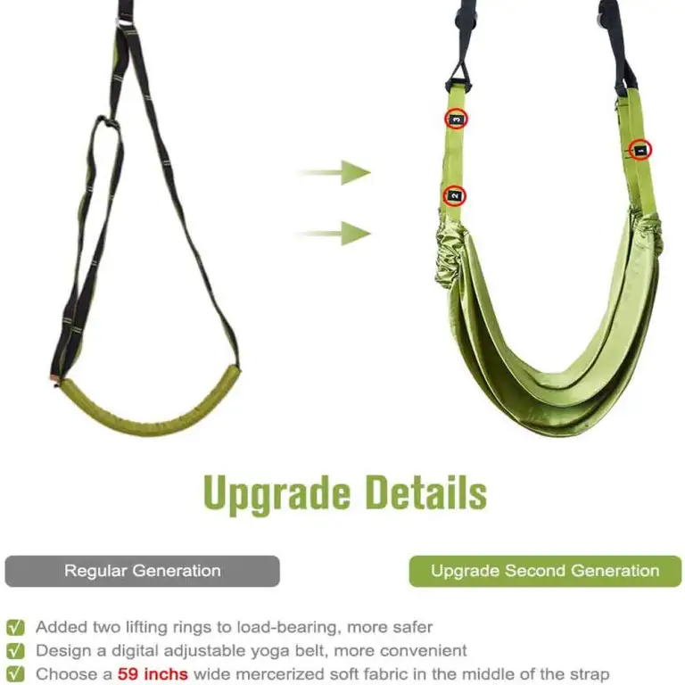 green fitness yoga strap band waist trainer leg door swing adjustable ballet dancer
