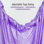 purple fitness yoga strap band waist trainer leg door swing adjustable ballet dancer
