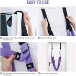 purple fitness yoga strap band waist trainer leg door swing adjustable ballet dancer
