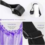 purple fitness yoga strap band waist trainer leg door swing adjustable ballet dancer