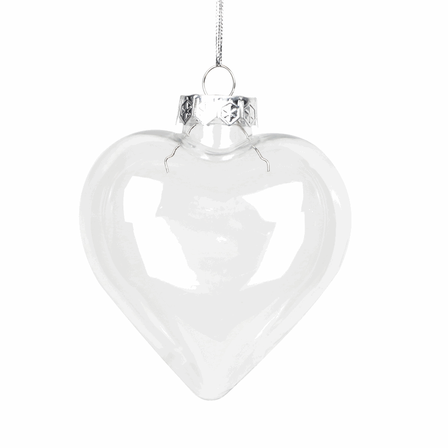 v382 heartbaublex20 202503040846 00.gif Iridescent Glass Heart Ornaments - 20 Pack Fillable Baubles