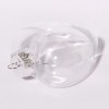 Clear glass Christmas bauble on white background.