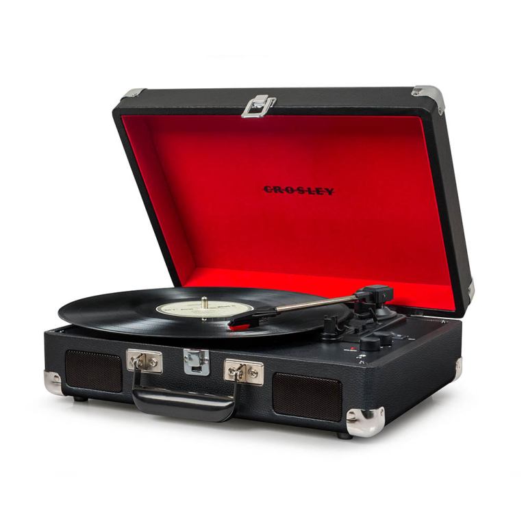 crosley cruiser bluetooth portable turntable black + bundled crosley record storage display stand Crosley Cruiser Bluetooth Turntable + Record Stand Bundle