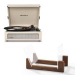 v398 cr8017bss du4 202504111230 00.jpg Crosley turntable with record and wood record holder.