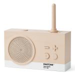 lexon thykho 3 fm radio & bluetooth speaker pantone sand Beige retro radio with speaker and antenna