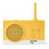 Yellow retro-inspired radio with antenna