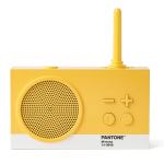 Yellow retro-inspired radio with antenna