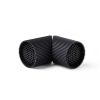 Black cylindrical brush connectors on white background.
