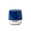 lexon gift set pantone includes mino+ mini speaker, flip classic clock, mina m lamp, thykho 3 speaker classic blue Pantone blue wireless speaker on white background.