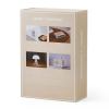 lexon gift set pantone includes mino+ mini speaker, flip classic clock, mina m lamp, thykho 3 speaker sand Lexon Pantone product packaging with images and text.