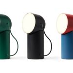 Five modern table lamps in different colours